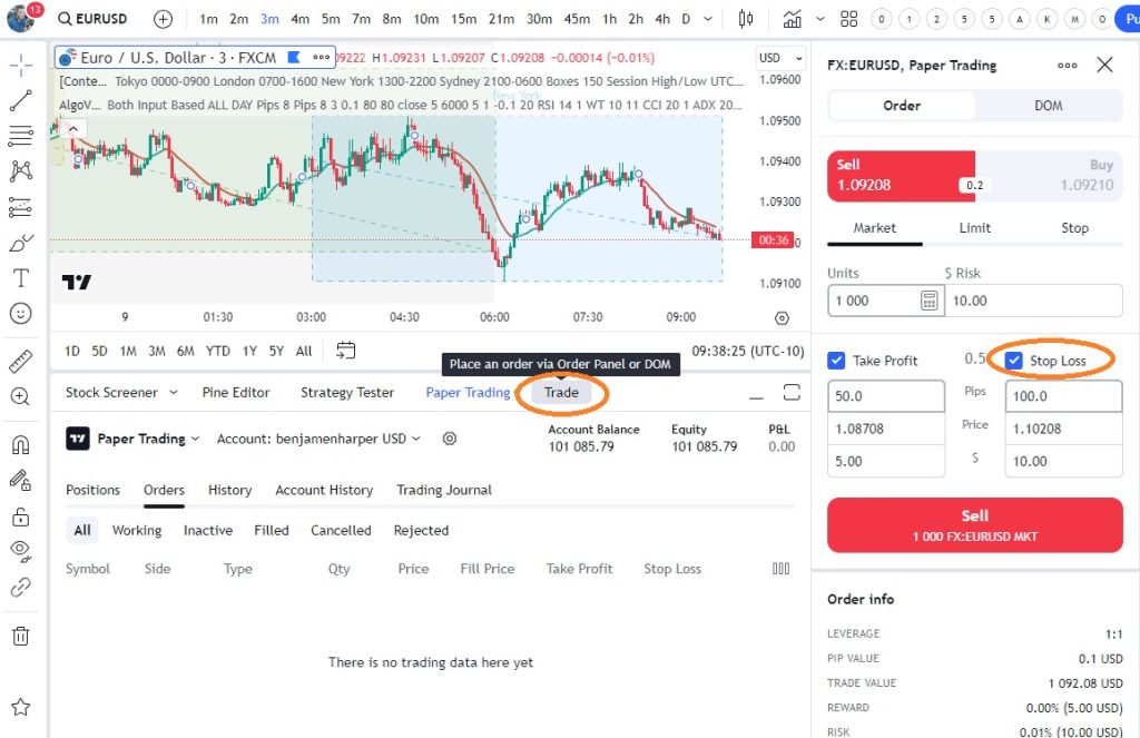 Trailing Stops on TradingView